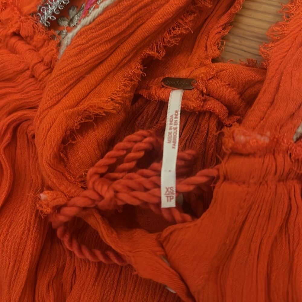 Free people red beach dress/cover up size small - Picture 3 of 4